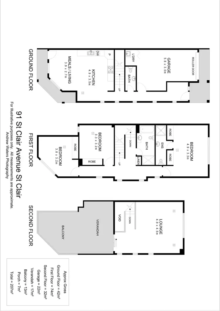 Floorplan of Homely townhouse listing, 91 St Clair Avenue, St Clair SA 5011