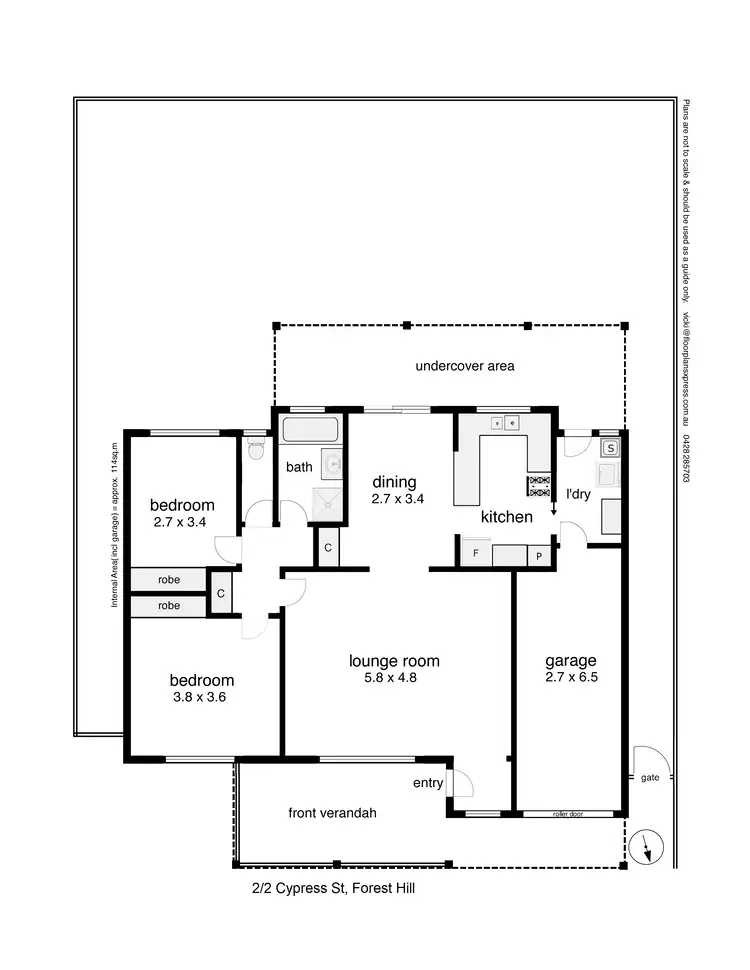 Floorplan of Homely villa listing, Unit 2/2 Cypress Street, Forest Hill NSW 2651