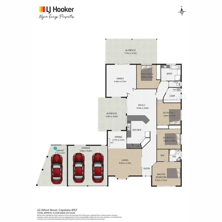 Floorplan of Homely house listing, 22 Diford Street, Capalaba QLD 4157