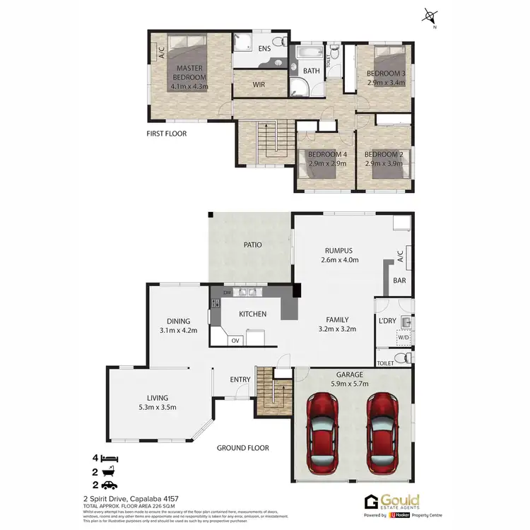 Floorplan of Homely house listing, 2 Spirit Drive, Capalaba QLD 4157