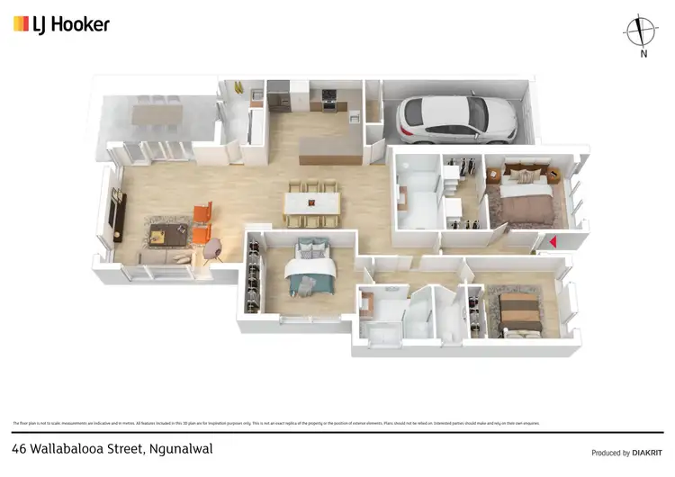 Floorplan of Homely house listing, 46 Wallabalooa Street, Ngunnawal ACT 2913