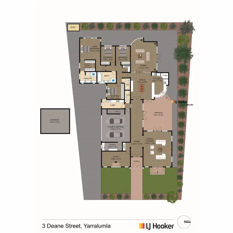 Floorplan of Homely house listing, 3 Deane Street, Yarralumla ACT 2600
