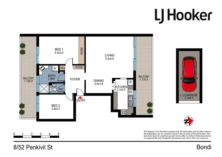 Floorplan of Homely apartment listing, 8/52 Penkivil Street, Bondi NSW 2026