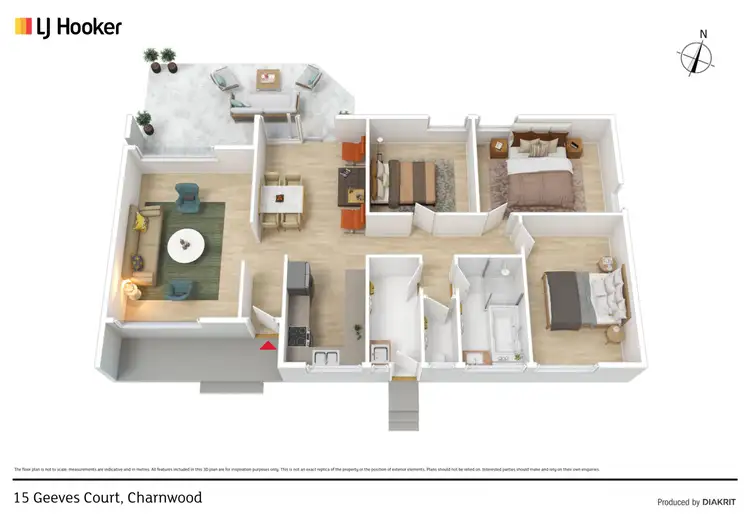 Floorplan of Homely house listing, 15 Geeves Court, Charnwood ACT 2615
