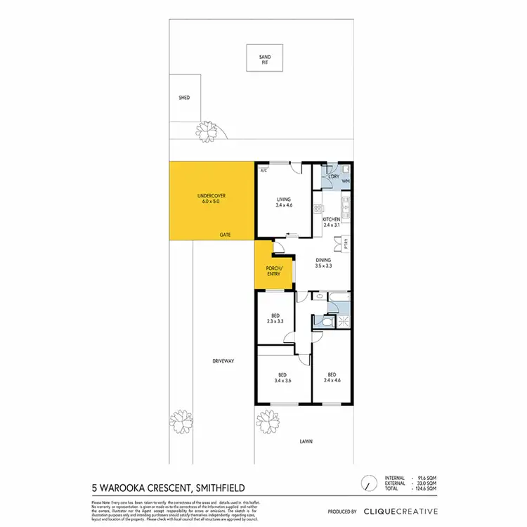 Floorplan of Homely house listing, 5 Warooka Crescent, Smithfield SA 5114
