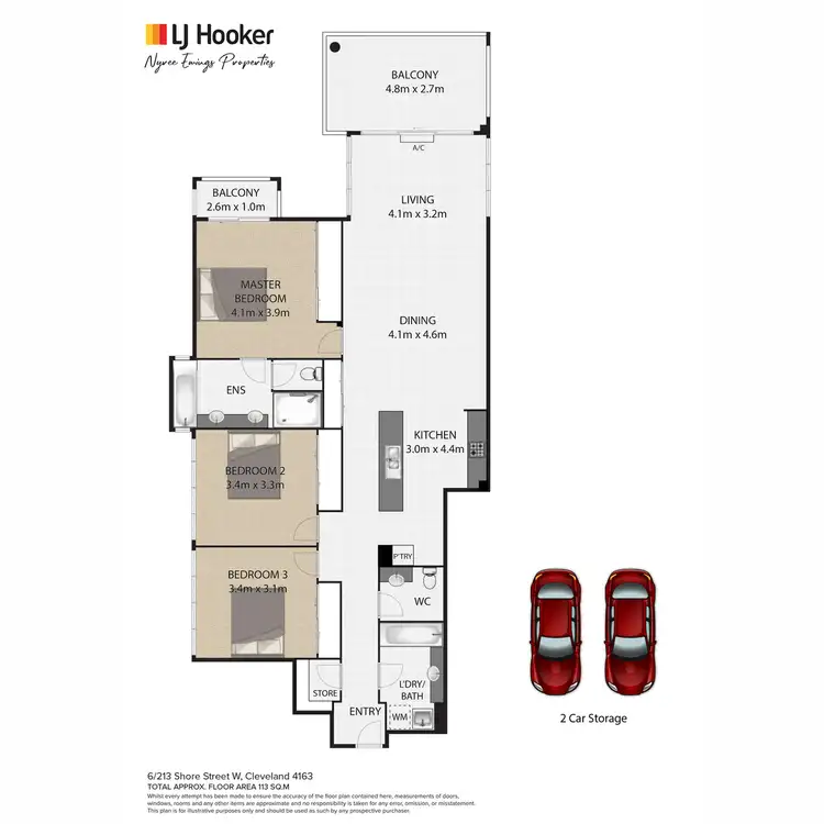 Floorplan of Homely unit listing, 6/213 Shore Street West, Cleveland QLD 4163