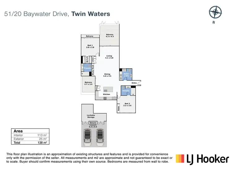 Floorplan of Homely unit listing, 51/20 Baywater Drive, Twin Waters QLD 4564