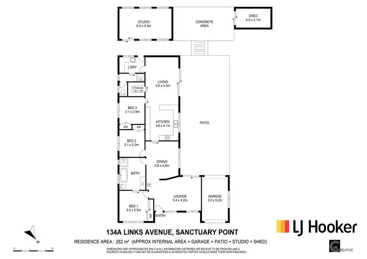 Floorplan of Homely house listing, 134A Links Avenue, Sanctuary Point NSW 2540
