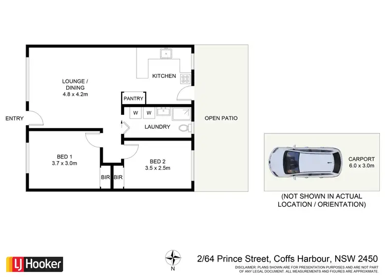 Floorplan of Homely unit listing, 2/64 Prince Street, Coffs Harbour NSW 2450