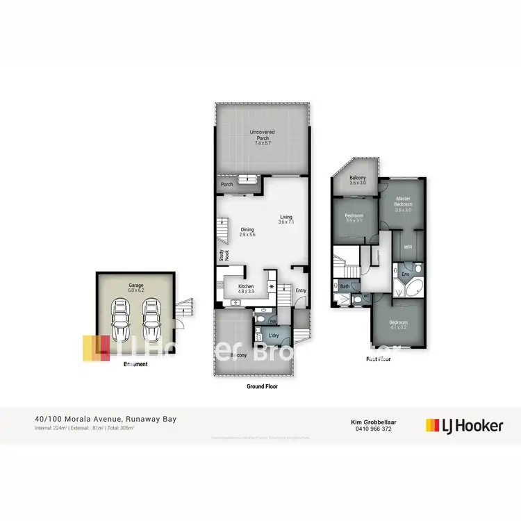 Floorplan of Homely townhouse listing, 40/100 Morala Avenue, Runaway Bay QLD 4216