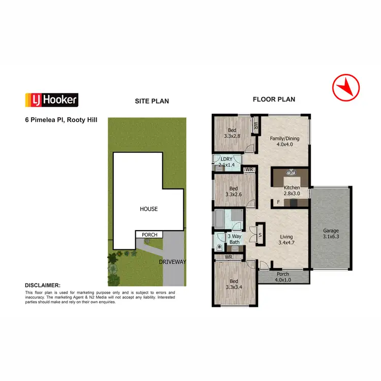Floorplan of Homely house listing, 6 Pimelea Place, Rooty Hill NSW 2766