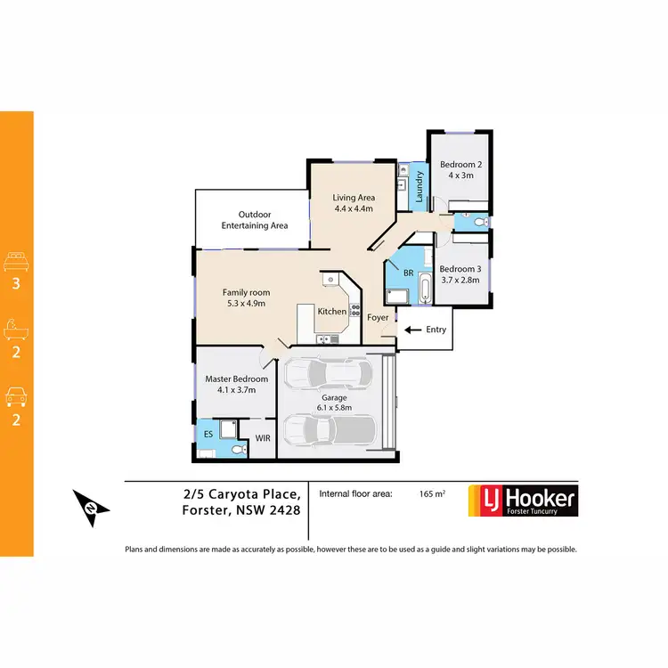 Floorplan of Homely villa listing, 2/5 Caryota Place, Forster NSW 2428