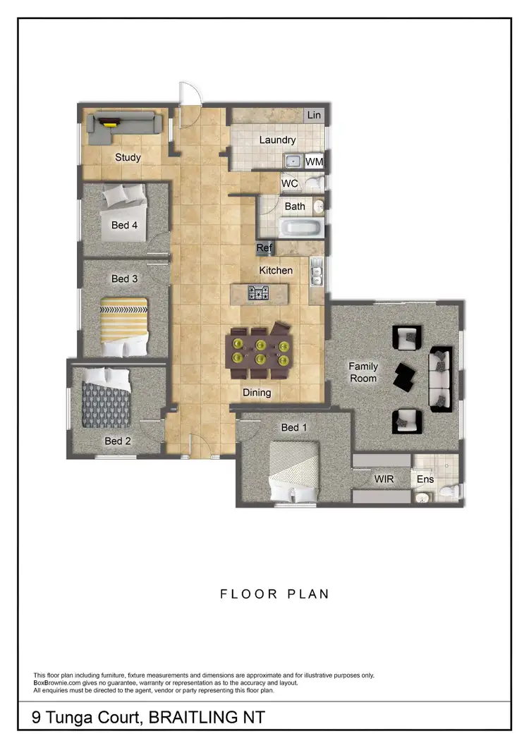 Floorplan of Homely house listing, 9 Tunga Court, Braitling NT 870