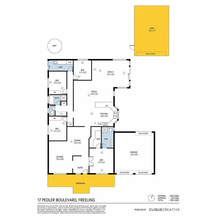 Floorplan of Homely house listing, 17 Pedler Boulevard, Freeling SA 5372