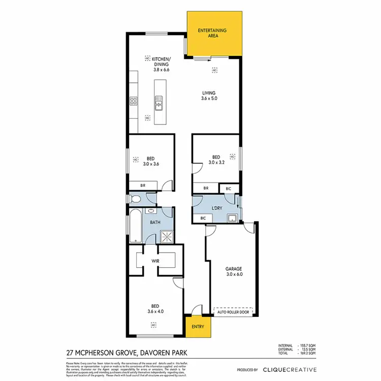 Floorplan of Homely house listing, 27 McPherson Grove, Davoren Park SA 5113