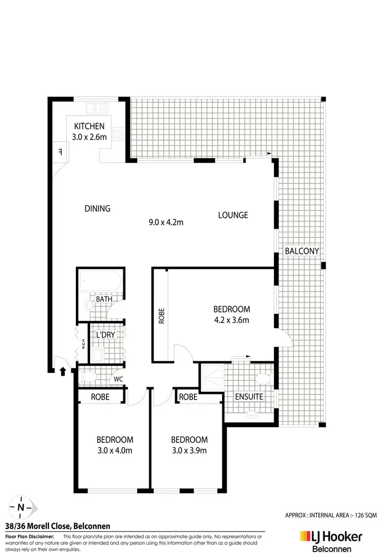 Floorplan of Homely unit listing, 38/36 Morell Close, Belconnen ACT 2617