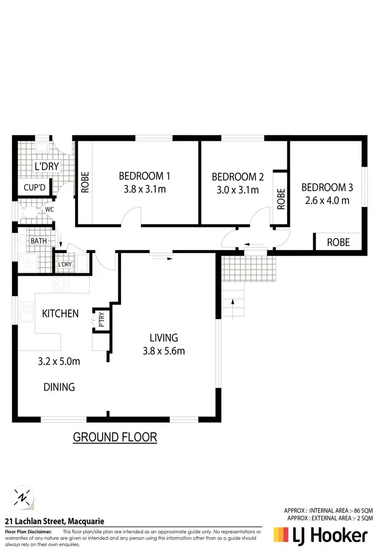 Floorplan of Homely house listing, 21 Lachlan Street, Macquarie ACT 2614