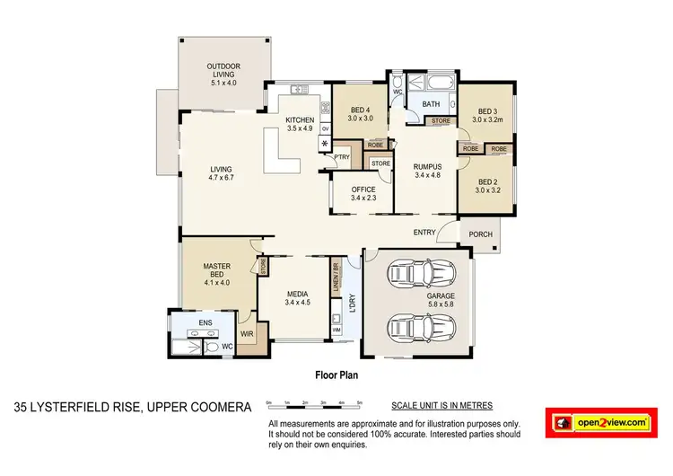 Floorplan of Homely house listing, 35 Lysterfield Rise, Upper Coomera QLD 4209