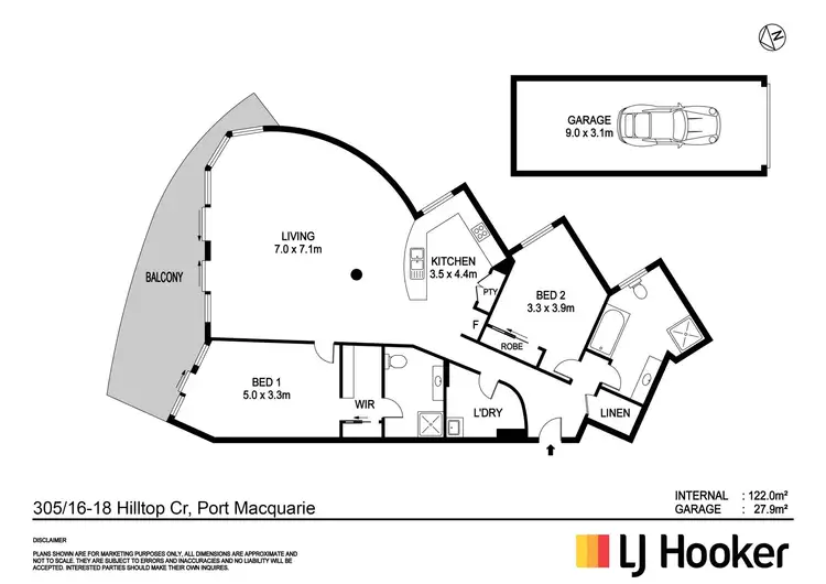 Floorplan of Homely house listing, 305/16-18 Hilltop Crescent, Port Macquarie NSW 2444
