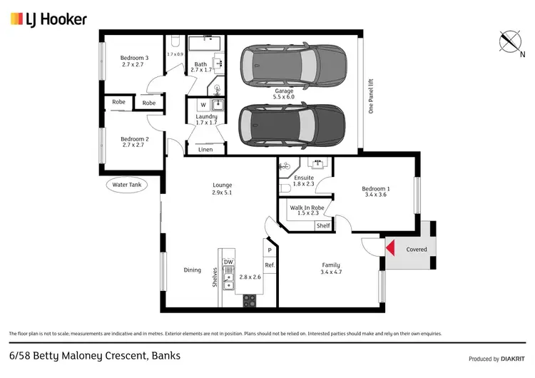 Floorplan of Homely townhouse listing, 6/58 Betty Maloney Crescent, Banks ACT 2906