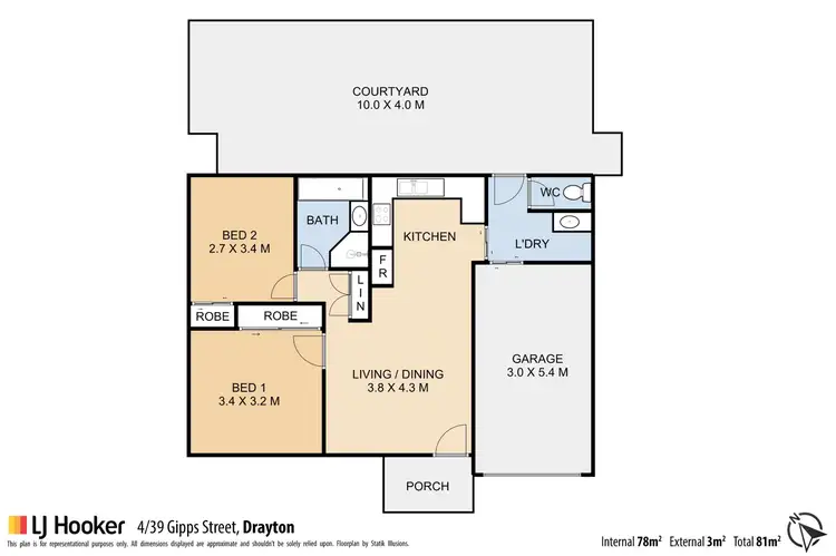 Floorplan of Homely unit listing, 4/39 Gipps Street, Drayton QLD 4350