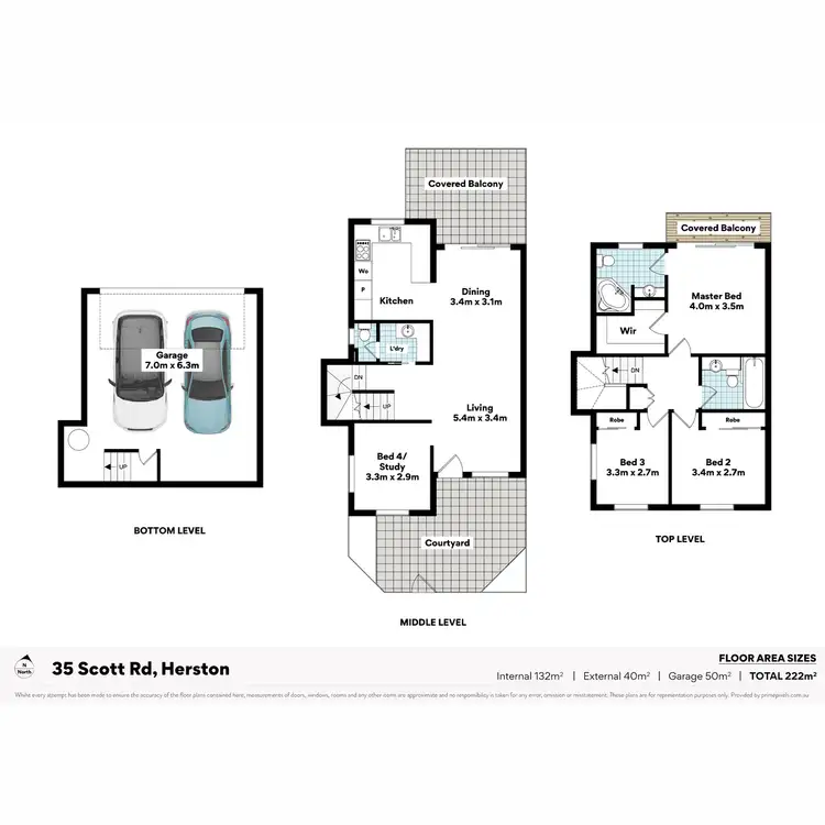 Floorplan of Homely townhouse listing, 35 Scott Road, Herston QLD 4006