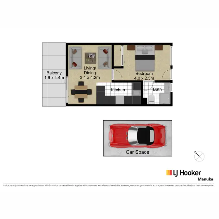 Floorplan of Homely unit listing, 8/46 McMillan Crescent, Narrabundah ACT 2604