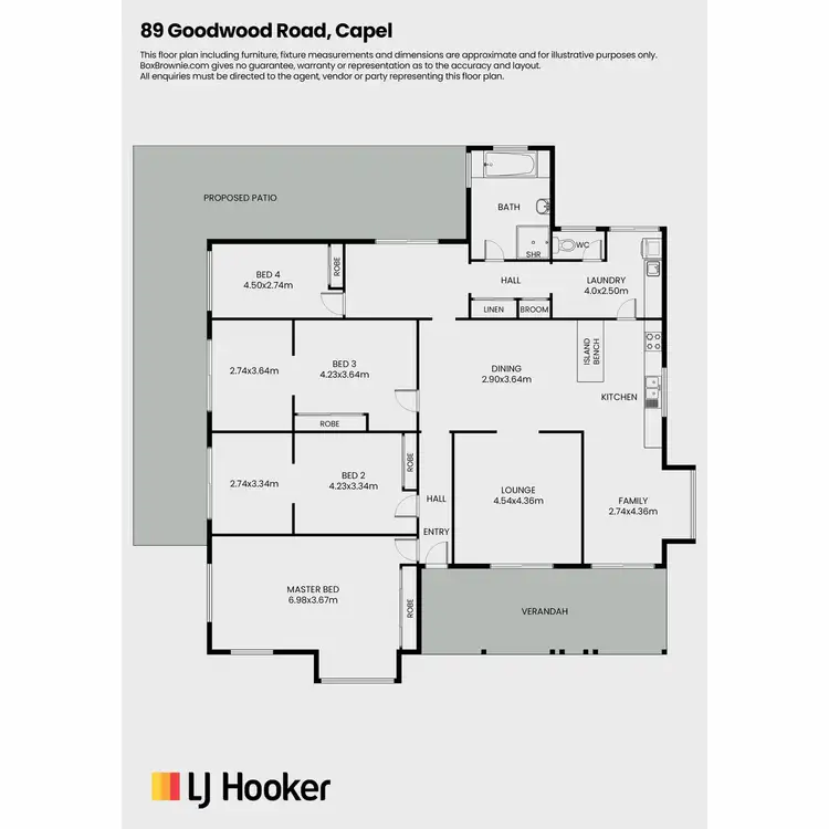 Floorplan of Homely house listing, 89 Goodwood Road, Capel WA 6271