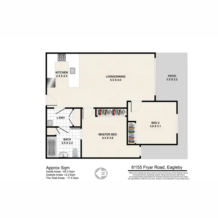 Floorplan of Homely unit listing, 8/155 Fryar Road, Eagleby QLD 4207