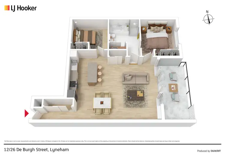 Floorplan of Homely apartment listing, 12/26 De Burgh Street, Lyneham ACT 2602