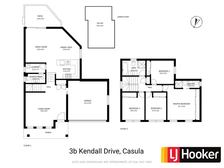 Floorplan of Homely house listing, 3B Kendall Drive, Casula NSW 2170