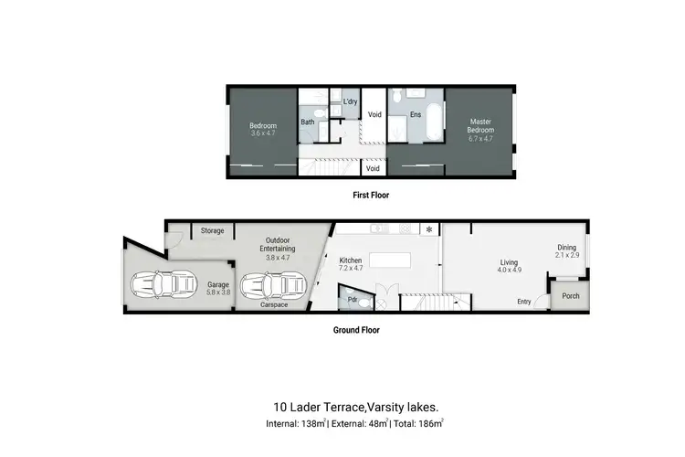 Floorplan of Homely house listing, 10 Lader Terrace, Varsity Lakes QLD 4227