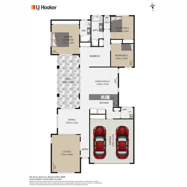 Floorplan of Homely house listing, 55 Azure Avenue, Redland Bay QLD 4165