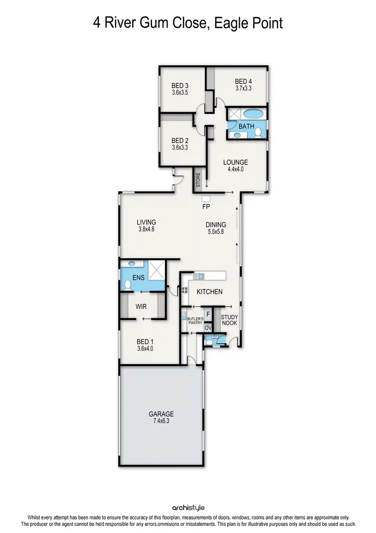 Floorplan of Homely house listing, 4 River Gum Close, Eagle Point VIC 3878