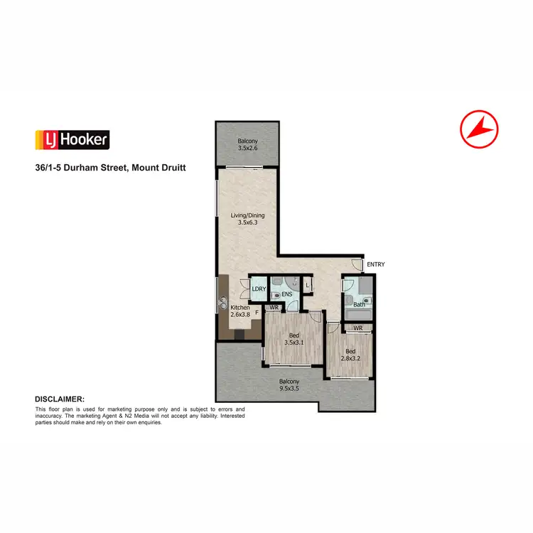 Floorplan of Homely apartment listing, 36/1-5 Durham Street, Mount Druitt NSW 2770