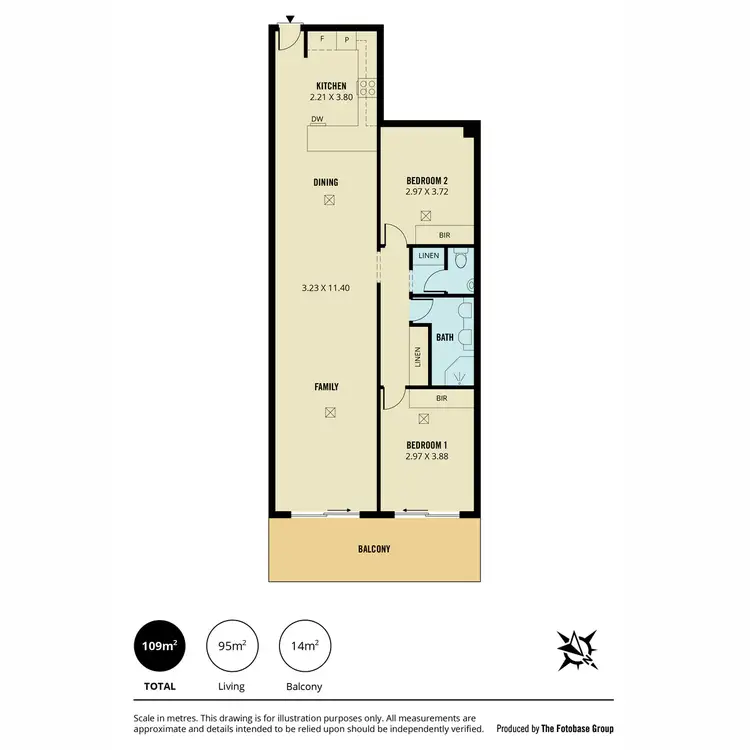 Floorplan of Homely unit listing, 9/26-28 Metro Parade, Mawson Lakes SA 5095
