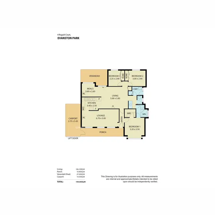 Floorplan of Homely house listing, 4 Rogash Court, Evanston Park SA 5116