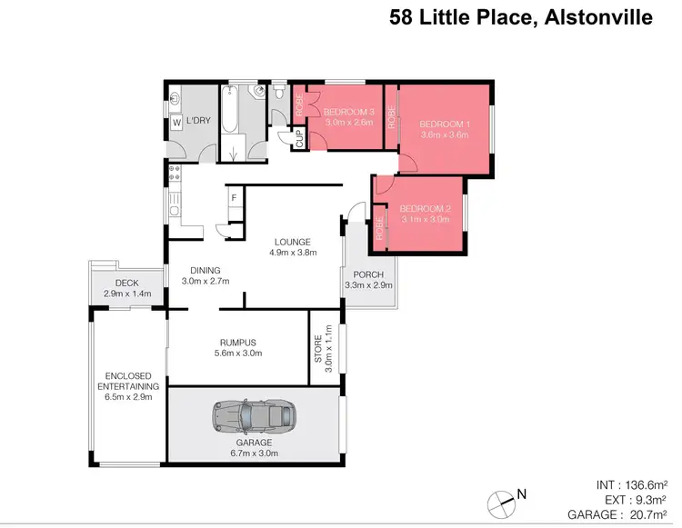 Floorplan of Homely house listing, 58 Little Place, Alstonville NSW 2477