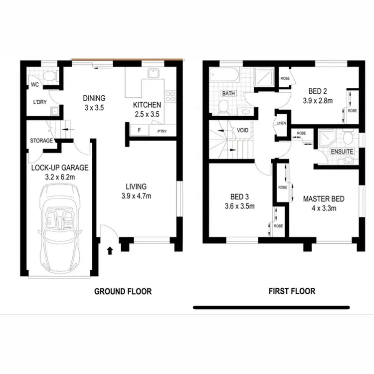 Floorplan of Homely townhouse listing, 22/20 Hunter Street, Manly West QLD 4179