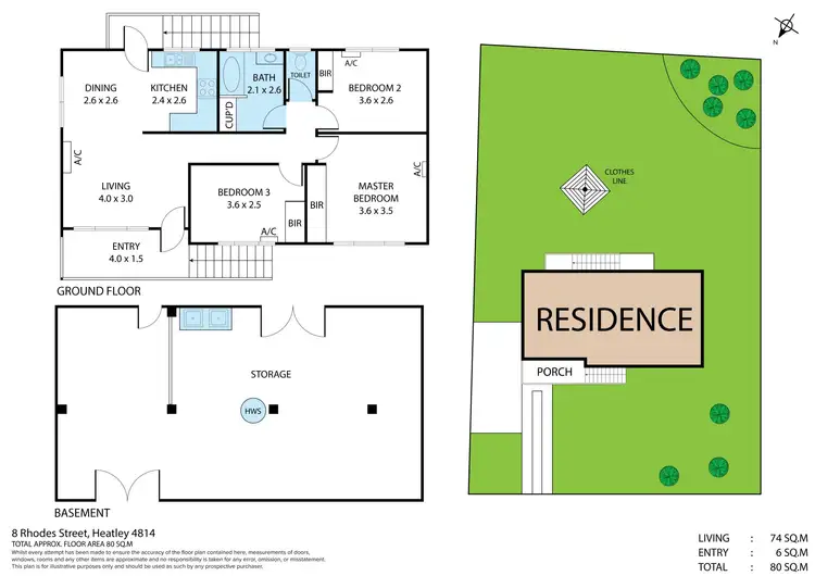 Floorplan of Homely house listing, 8 Rhodes Street, Heatley QLD 4814