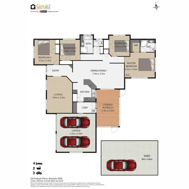 Floorplan of Homely house listing, 29 Pedwell Place, Birkdale QLD 4159