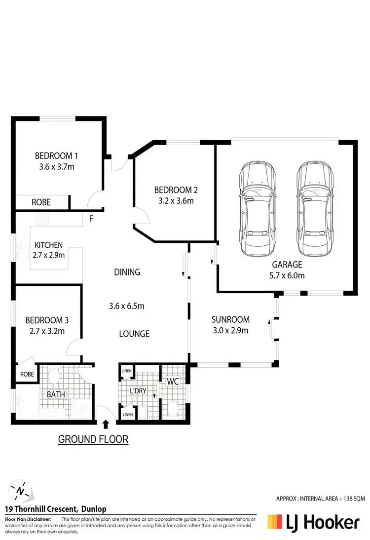 Floorplan of Homely house listing, 19 Thornhill Crescent, Dunlop ACT 2615