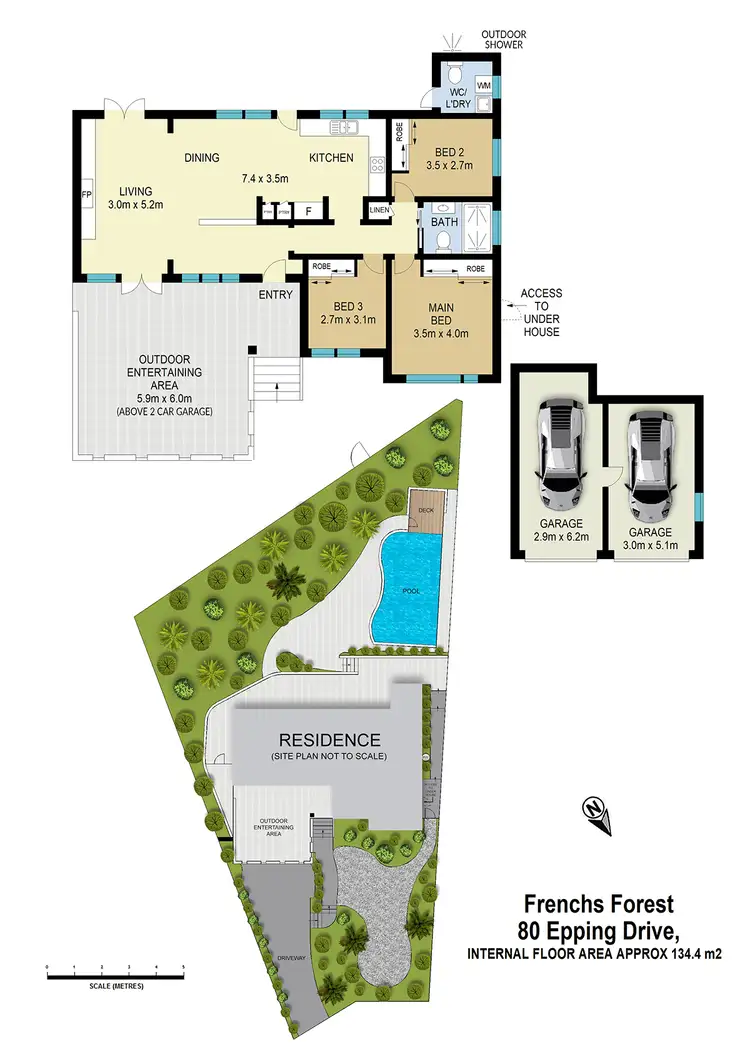 Floorplan of Homely house listing, 80 Epping Drive, Frenchs Forest NSW 2086