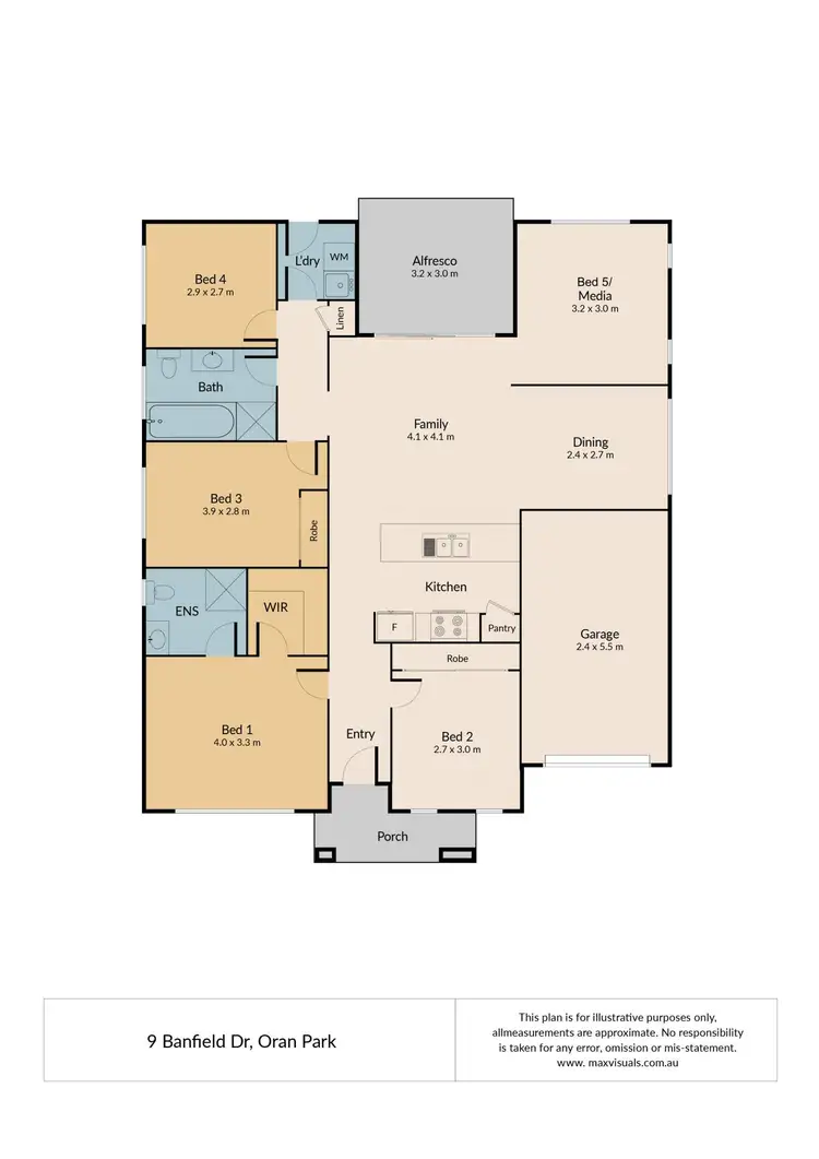 Floorplan of Homely house listing, 9 Banfield Drive, Oran Park NSW 2570