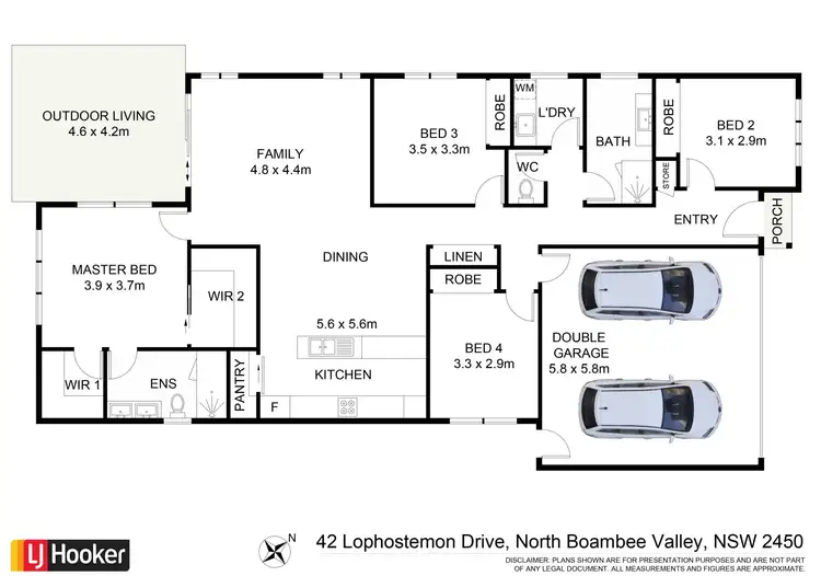 Floorplan of Homely house listing, 42 Lophostemon Drive, North Boambee Valley NSW 2450
