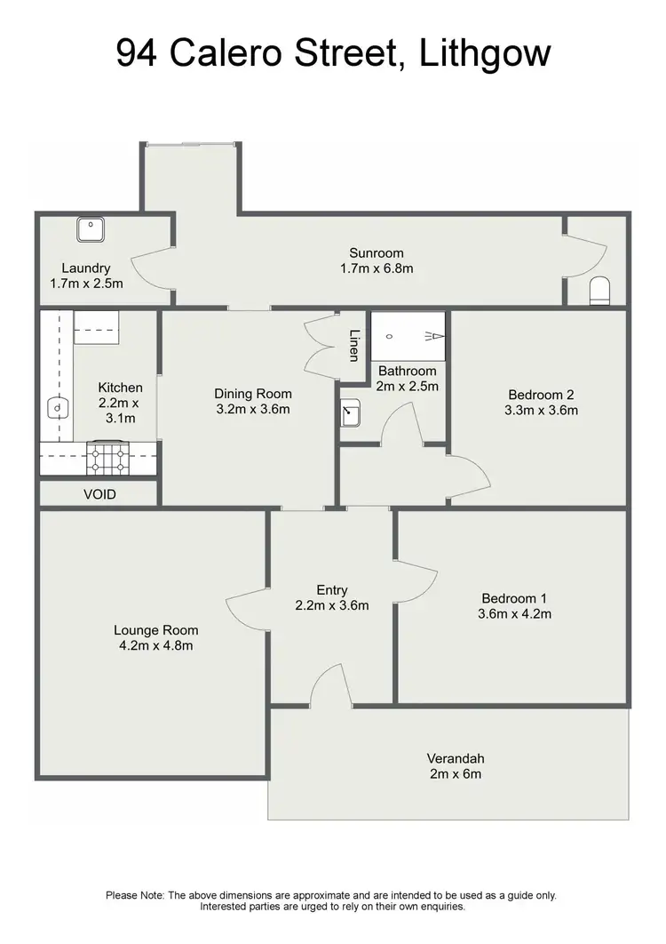 Floorplan of Homely house listing, 94 Calero Street, Lithgow NSW 2790