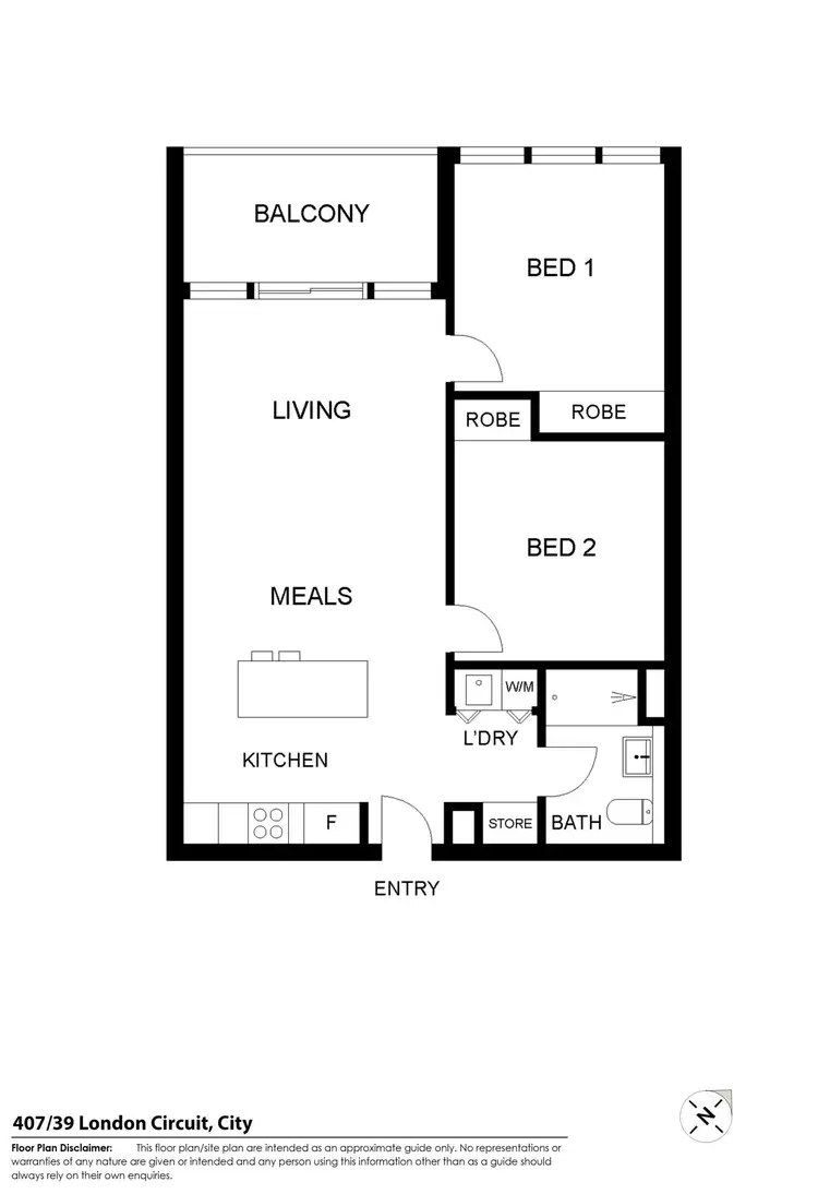 Floorplan of Homely apartment listing, 407/39 London Circuit, City ACT 2601