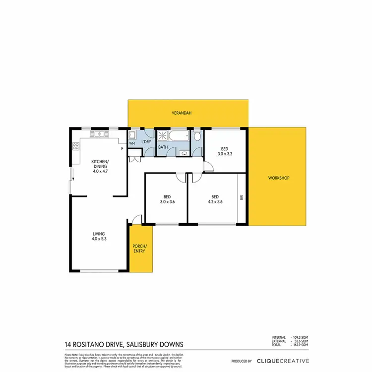 Floorplan of Homely house listing, 14 Rositano Court, Salisbury SA 5108