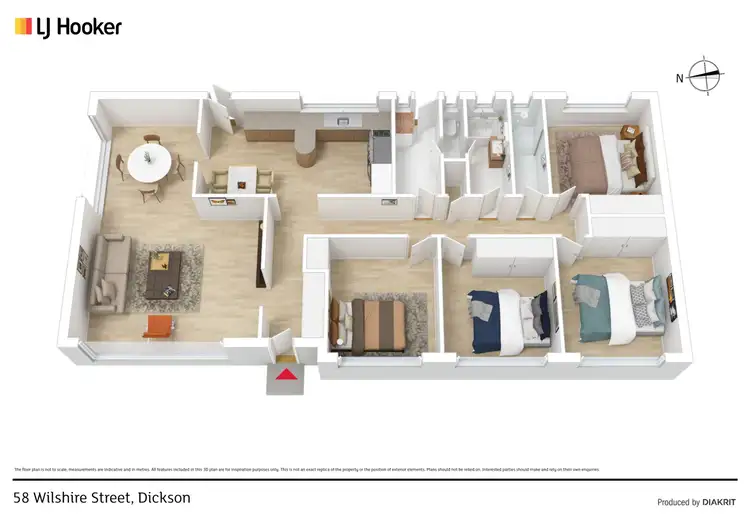 Floorplan of Homely house listing, 58 Wilshire Street, Dickson ACT 2602