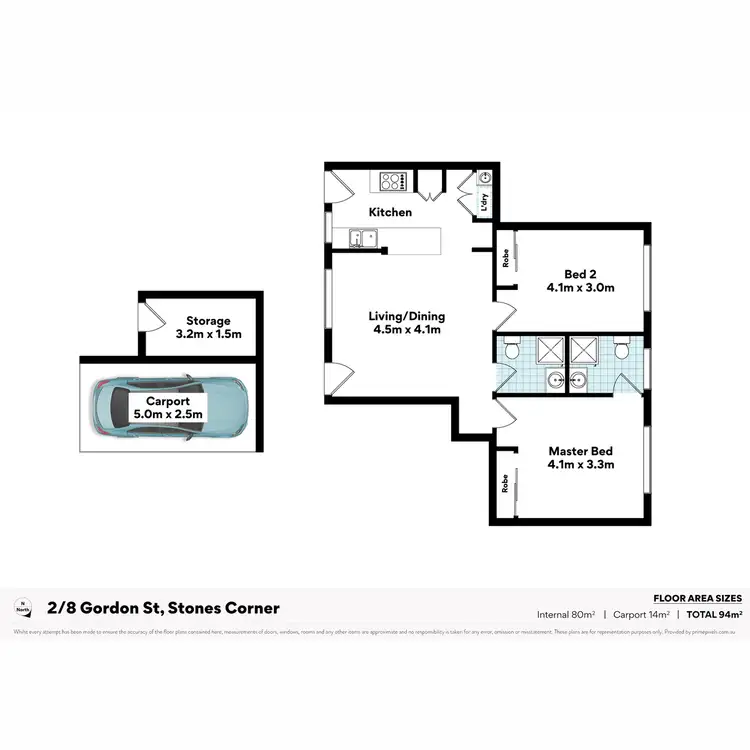 Floorplan of Homely unit listing, 2/8 Gordon Street, Stones Corner QLD 4120